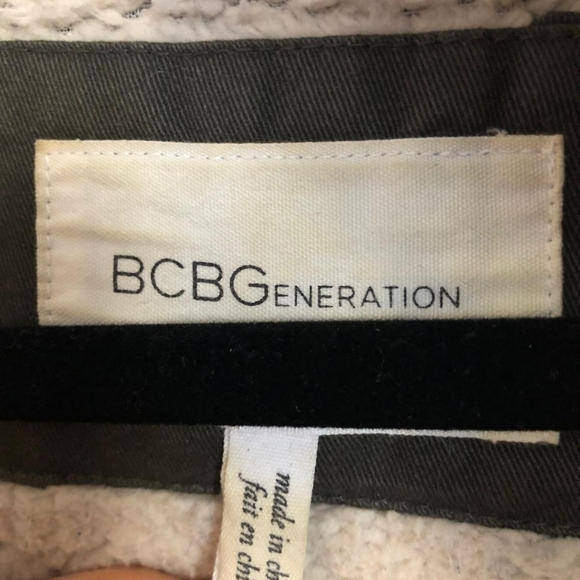 BCBG Khaki Green Coat with Fleece lining - Picture 2 of 5